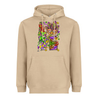 Mushroom Mardi Gras love Heavyweight Hoodie - HowdyJamesFarm