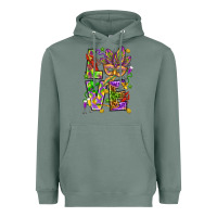 Sage Mardi Gras love Heavyweight Hoodie - HowdyJamesFarm