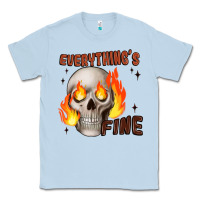 Dusty Blue everythings fine Classic Tee - JahusDesignShop