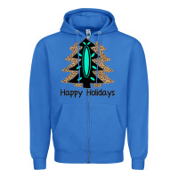 True Royal Happy Holidays Tree Zipper Hoodie - Bettercallsaul