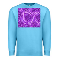 Ocean Blue purple glitter with leopard pattern Premium Sweatshirt - TumblerDesignByShophia