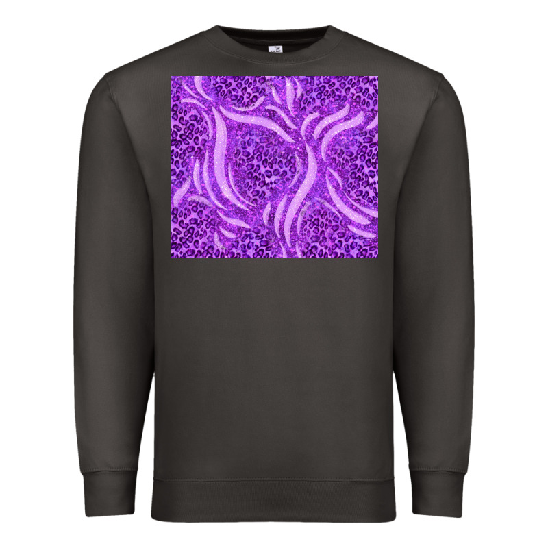 Purple Glitter With Leopard Pattern Premium Sweatshirt by TumblerDesignByShophia | Teevron