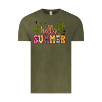 Vintage Olive hello summer Vintage Tee - JahusDesignShop