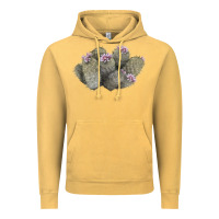 Vintage Mustard cob beehive cactus Vintage Hoodie - LillyAllenDesigns