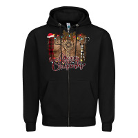 Black Merry Christmas Hairdresser Zipper Hoodie - Bettercallsaul