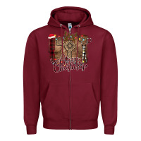 Burgundy Merry Christmas Hairdresser Zipper Hoodie - Bettercallsaul