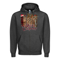 Charcoal Heather Merry Christmas Hairdresser Zipper Hoodie - Bettercallsaul