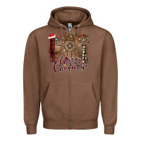 Chestnut Merry Christmas Hairdresser Zipper Hoodie - Bettercallsaul