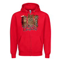 Red Merry Christmas Hairdresser Zipper Hoodie - Bettercallsaul