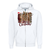 White Merry Christmas Hairdresser Zipper Hoodie - Bettercallsaul