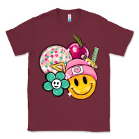 Burgundy smiley face and school elementary Classic Tee - MaliasSmallBusiness