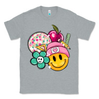 Heather Grey smiley face and school elementary Classic Tee - MaliasSmallBusiness