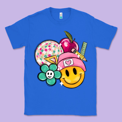 Smiley Face And School Elementary Classic Tee Designed By Maliassmallbusiness