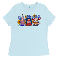 Baby Blue america gnomes Ladies Tee - RacoonDesign