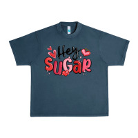 Midnight Navy hey sugar valentines day Urban Heavy Tee - MaliasSmallBusiness