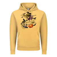 Vintage Mustard Witch Vintage Hoodie - NancyCooperArtShop