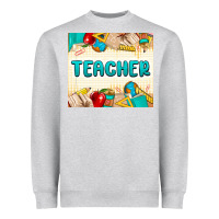 Heather Grey teacher Heavyweight Sweatshirt - MaliasSmallBusiness