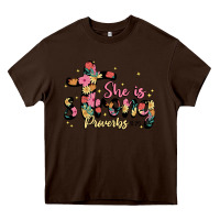 Chocolate Brown she is strong proverbs 31 25 Heavy Core Tee - JahusDesignShop