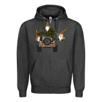 Charcoal Heather Gnomes Truck Car  Christmas Zipper Hoodie - Bettercallsaul
