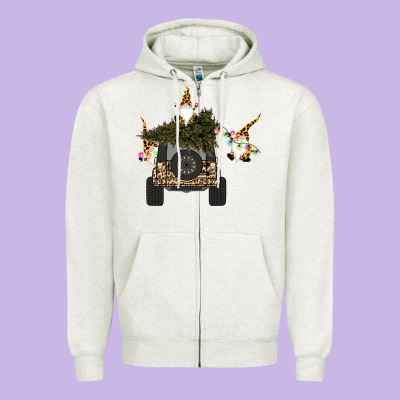 Gnomes Truck Car  Christmas Zipper Hoodie Designed By Bettercallsaul