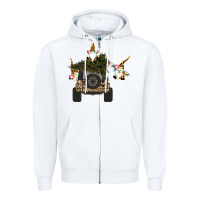 White Gnomes Truck Car  Christmas Zipper Hoodie - Bettercallsaul