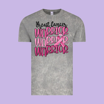 Breast Cancer Warrior Vintage Tee Designed By Maliassmallbusiness