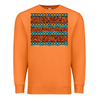 Carrot tooled leather and aztec Premium Sweatshirt - TumblerDesignByShophia