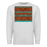 Dove Grey tooled leather and aztec Premium Sweatshirt - TumblerDesignByShophia