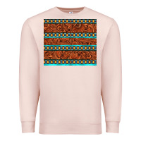 Pale Pink tooled leather and aztec Premium Sweatshirt - TumblerDesignByShophia