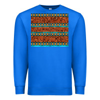 True Royal tooled leather and aztec Premium Sweatshirt - TumblerDesignByShophia