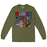 Army Green honor the brave Long Sleeve Tee - MaliasSmallBusiness