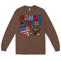 Chestnut honor the brave Long Sleeve Tee - MaliasSmallBusiness
