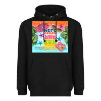 Black here comes the sun Heavyweight Hoodie - TumblerDesignByShophia