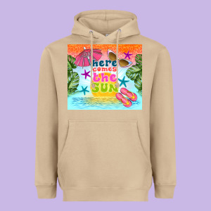 Here Comes The Sun Heavyweight Hoodie Designed By Tumblerdesignbyshophia