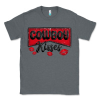 Charcoal Heather cowboy kisses Classic Tee - MaliasSmallBusiness