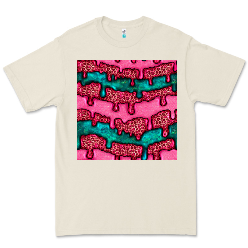 Valentines Day Leopard And Turquoise Gemstone Seamless Pattern Premium Tee by BundleAndBundleShop | Teevron