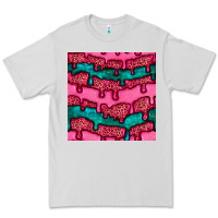 Dove Grey valentines day leopard and turquoise gemstone seamless pattern Premium Tee - BundleAndBundleShop