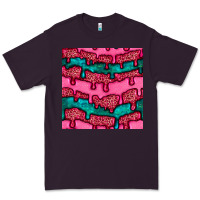 Plum valentines day leopard and turquoise gemstone seamless pattern Premium Tee - BundleAndBundleShop