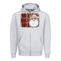 Heather Grey Ho Ho Ho Santa Zipper Hoodie - Bettercallsaul