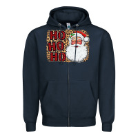 Navy Ho Ho Ho Santa Zipper Hoodie - Bettercallsaul
