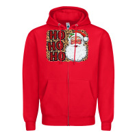 Red Ho Ho Ho Santa Zipper Hoodie - Bettercallsaul