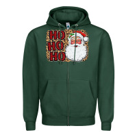 Sports Green Ho Ho Ho Santa Zipper Hoodie - Bettercallsaul