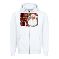 White Ho Ho Ho Santa Zipper Hoodie - Bettercallsaul