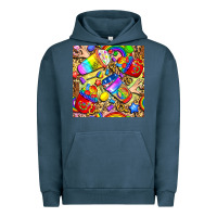 Pigment Midnight Navy lgbtq pride coffee cups with leopard seamless pattern bbs Urban Hoodie - BundleAndBundleShop