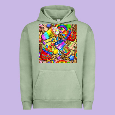 Lgbtq Pride Coffee Cups With Leopard Seamless Pattern Bbs Urban Hoodie Designed By Bundleandbundleshop