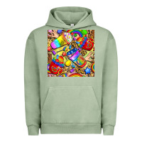 Pigment Oil Green lgbtq pride coffee cups with leopard seamless pattern bbs Urban Hoodie - BundleAndBundleShop