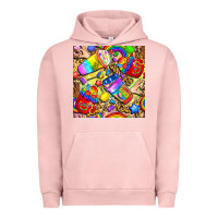 Pigment Salmon lgbtq pride coffee cups with leopard seamless pattern bbs Urban Hoodie - BundleAndBundleShop