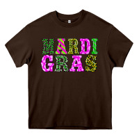 Chocolate Brown mardi gras Heavy Core Tee - BarkalooDesign