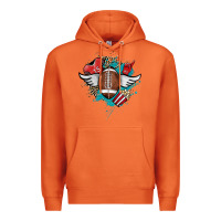 Carrot Football ball leopard glitter Premium Hoodie - HowdyJamesFarm