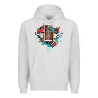 Dove Grey Football ball leopard glitter Premium Hoodie - HowdyJamesFarm